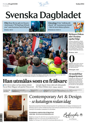 Prima pagina Svenska Dagbladet di oggi - Quotidiano estero