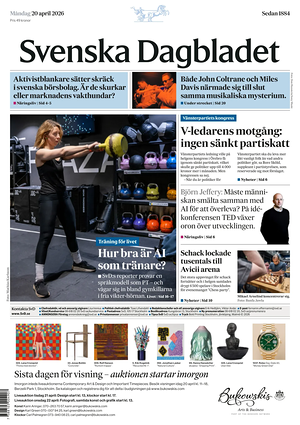 Prima pagina Svenska Dagbladet di oggi - Quotidiano estero