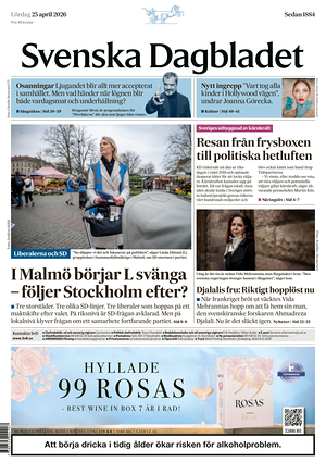 Prima pagina Svenska Dagbladet di oggi - Quotidiano estero