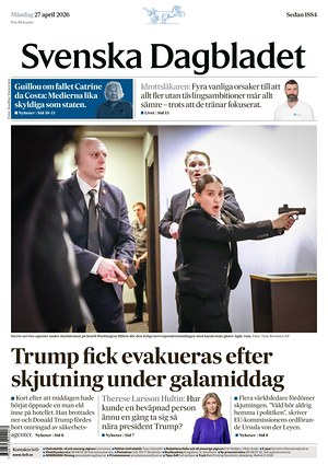 Prima pagina Svenska Dagbladet di oggi - Quotidiano estero