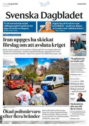 Svenska Dagbladet prima pagina