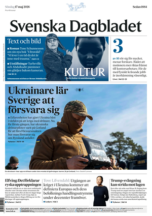 Prima pagina Svenska Dagbladet di oggi - Quotidiano estero