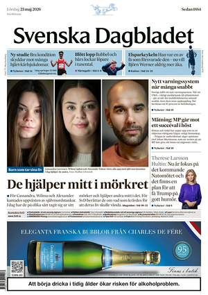 Prima pagina Svenska Dagbladet di oggi - Quotidiano estero