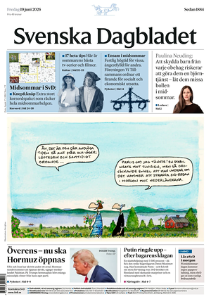 Prima pagina Svenska Dagbladet di oggi - Quotidiano estero