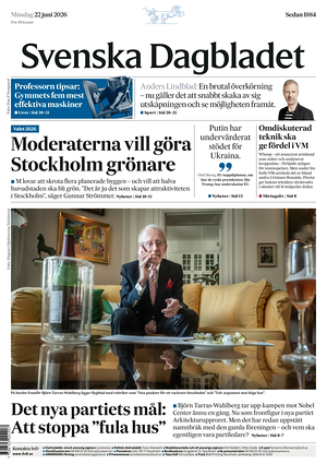 Prima pagina Svenska Dagbladet di oggi - Quotidiano estero