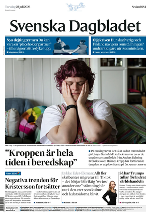 Prima pagina Svenska Dagbladet di oggi - Quotidiano estero