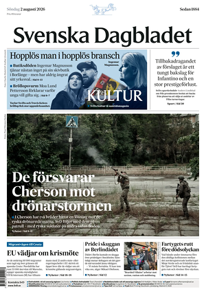Prima pagina Svenska Dagbladet di oggi - Quotidiano estero