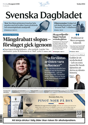 Prima pagina Svenska Dagbladet di oggi - Quotidiano estero