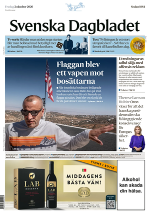 Prima pagina Svenska Dagbladet di oggi - Quotidiano estero