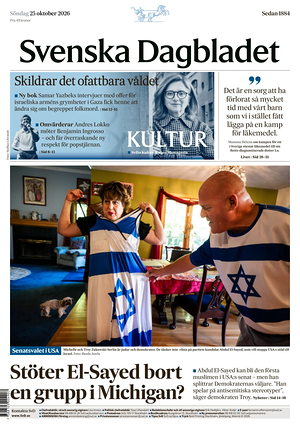 Prima pagina Svenska Dagbladet di oggi - Quotidiano estero