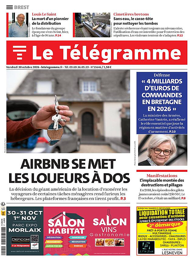Une de None du jour - Presse 30 octobre 2026