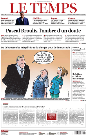 Prima pagina Le Temps di oggi - Quotidiano estero