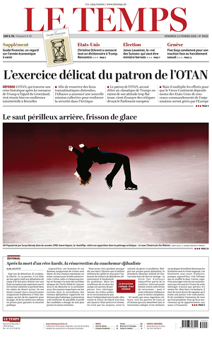 Prima pagina Le Temps di oggi - Quotidiano estero