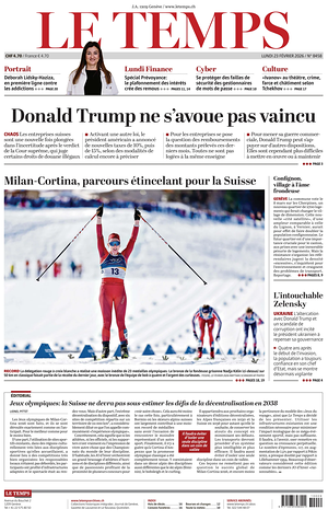 Prima pagina Le Temps di oggi - Quotidiano estero