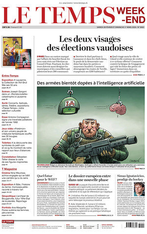 Prima pagina Le Temps di oggi - Quotidiano estero