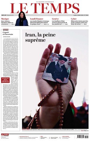 Prima pagina Le Temps di oggi - Quotidiano estero