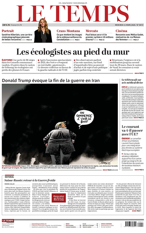 Prima pagina Le Temps di oggi - Quotidiano estero