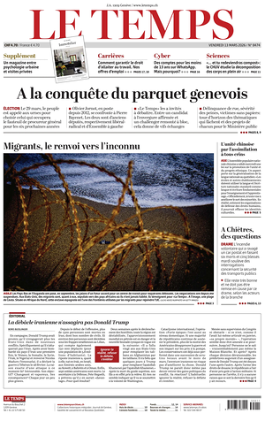 Prima pagina Le Temps di oggi - Quotidiano estero