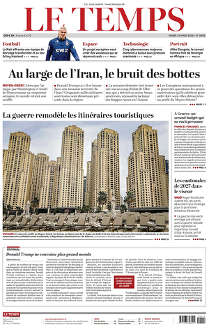 Prima pagina Le Temps di oggi - Quotidiano estero