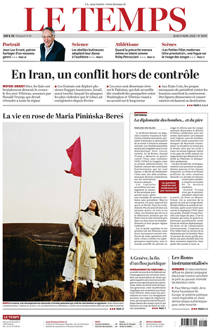 Prima pagina Le Temps di oggi - Quotidiano estero