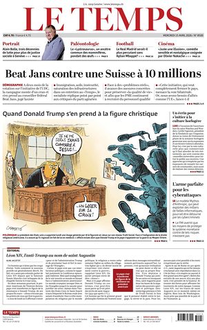 Prima pagina Le Temps di oggi - Quotidiano estero