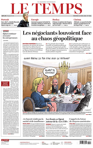 Prima pagina Le Temps di oggi - Quotidiano estero