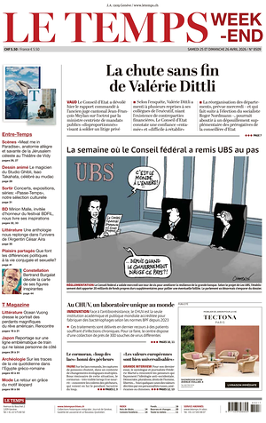 Prima pagina Le Temps di oggi - Quotidiano estero