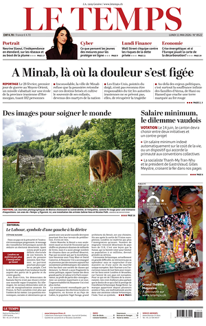 Prima pagina Le Temps di oggi - Quotidiano estero