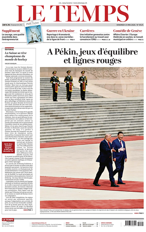 Prima pagina Le Temps di oggi - Quotidiano estero