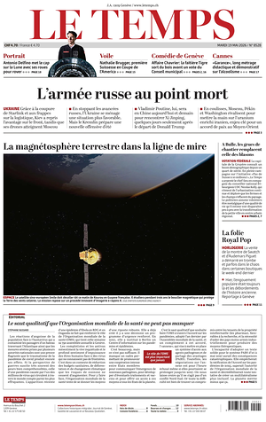 Prima pagina Le Temps di oggi - Quotidiano estero