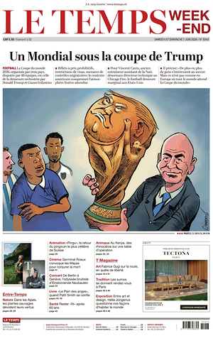 Prima pagina Le Temps di oggi - Quotidiano estero