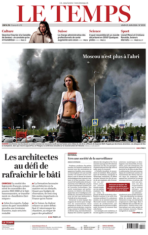 Prima pagina Le Temps di oggi - Quotidiano estero