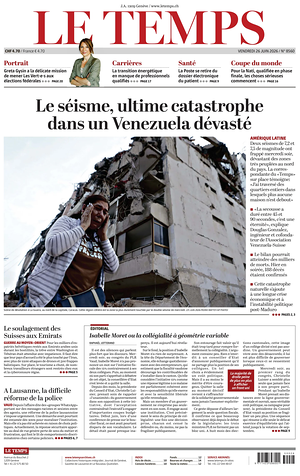 Prima pagina Le Temps di oggi - Quotidiano estero