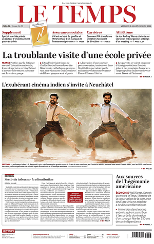 Prima pagina Le Temps di oggi - Quotidiano estero