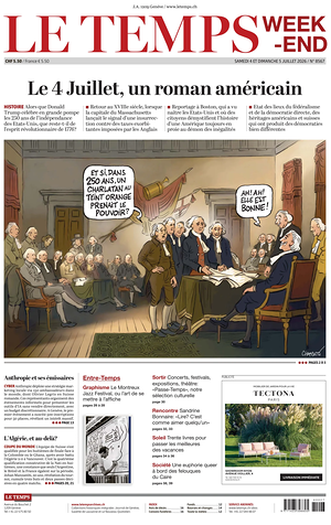 Prima pagina Le Temps di oggi - Quotidiano estero