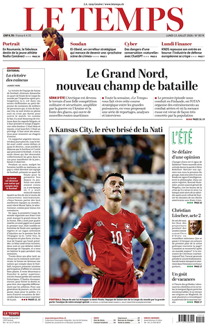 Prima pagina Le Temps di oggi - Quotidiano estero