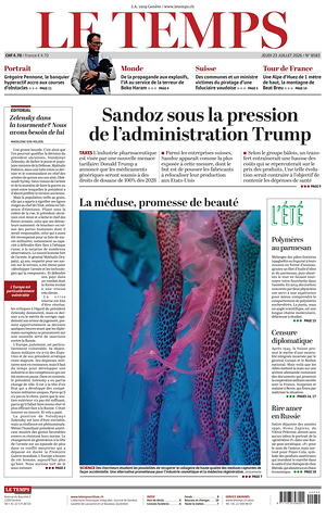 Prima pagina Le Temps di oggi - Quotidiano estero