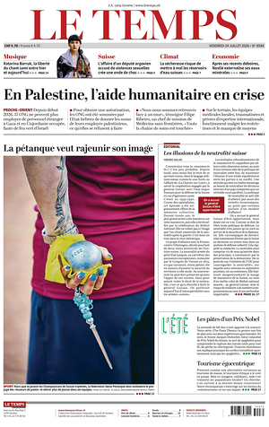 Prima pagina Le Temps di oggi - Quotidiano estero