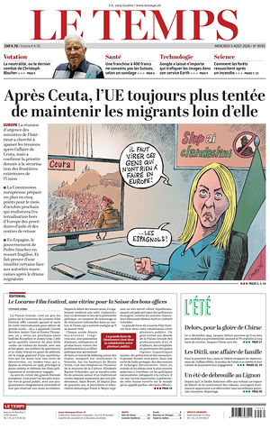 Prima pagina Le Temps di oggi - Quotidiano estero