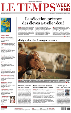 Prima pagina Le Temps di oggi - Quotidiano estero