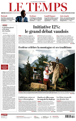 Prima pagina Le Temps di oggi - Quotidiano estero