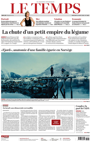 Prima pagina Le Temps di oggi - Quotidiano estero