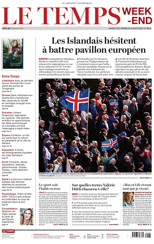 Prima pagina Le Temps di oggi - Quotidiano estero