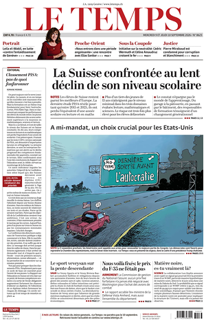 Prima pagina Le Temps di oggi - Quotidiano estero