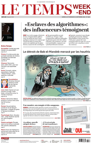 Prima pagina Le Temps di oggi - Quotidiano estero