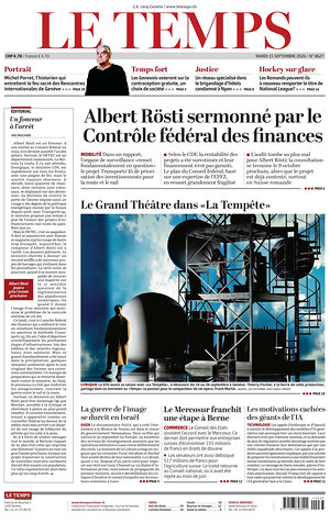 Prima pagina Le Temps di oggi - Quotidiano estero
