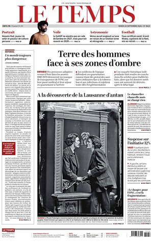 Prima pagina Le Temps di oggi - Quotidiano estero