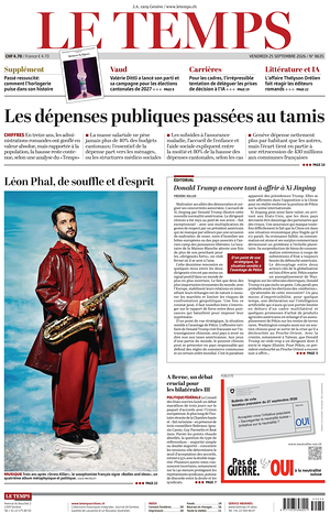Prima pagina Le Temps di oggi - Quotidiano estero