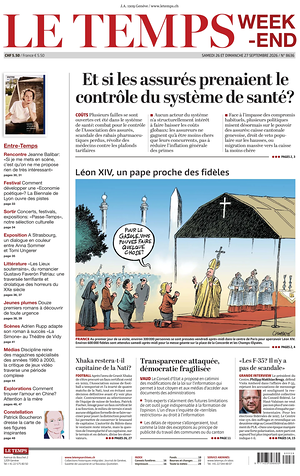 Prima pagina Le Temps di oggi - Quotidiano estero