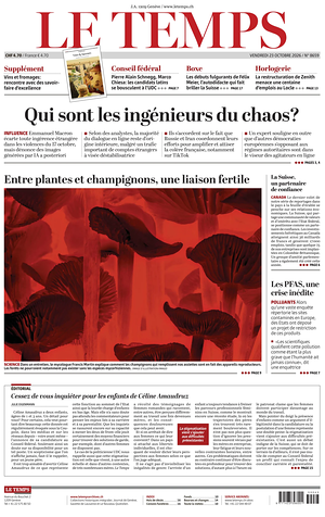 Prima pagina Le Temps di oggi - Quotidiano estero